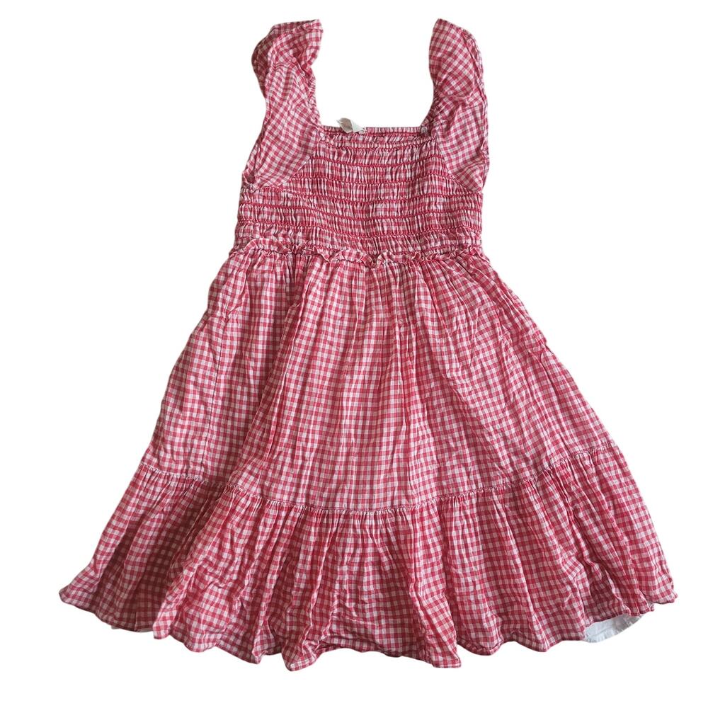 Crewcuts Red Smocked Gingham Dress
